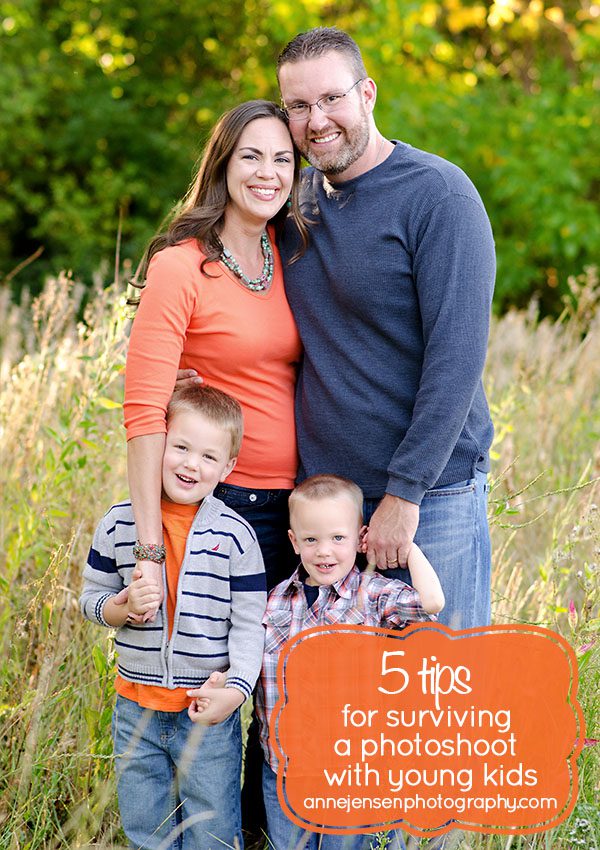 5 tips for surviving a photoshoot with young kids by Anne Jensen Photography