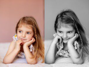 Colorado Springs kindle studio portraits of a four year old girl by family photographer Anne Jensen Photography