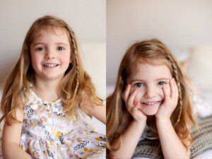 Colorado Springs kindle studio portraits of a four year old girl by family photographer Anne Jensen Photography